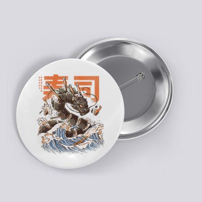 Great Sushi Dragon Japanese Food Kawaii Dragon Anime Sushi Button