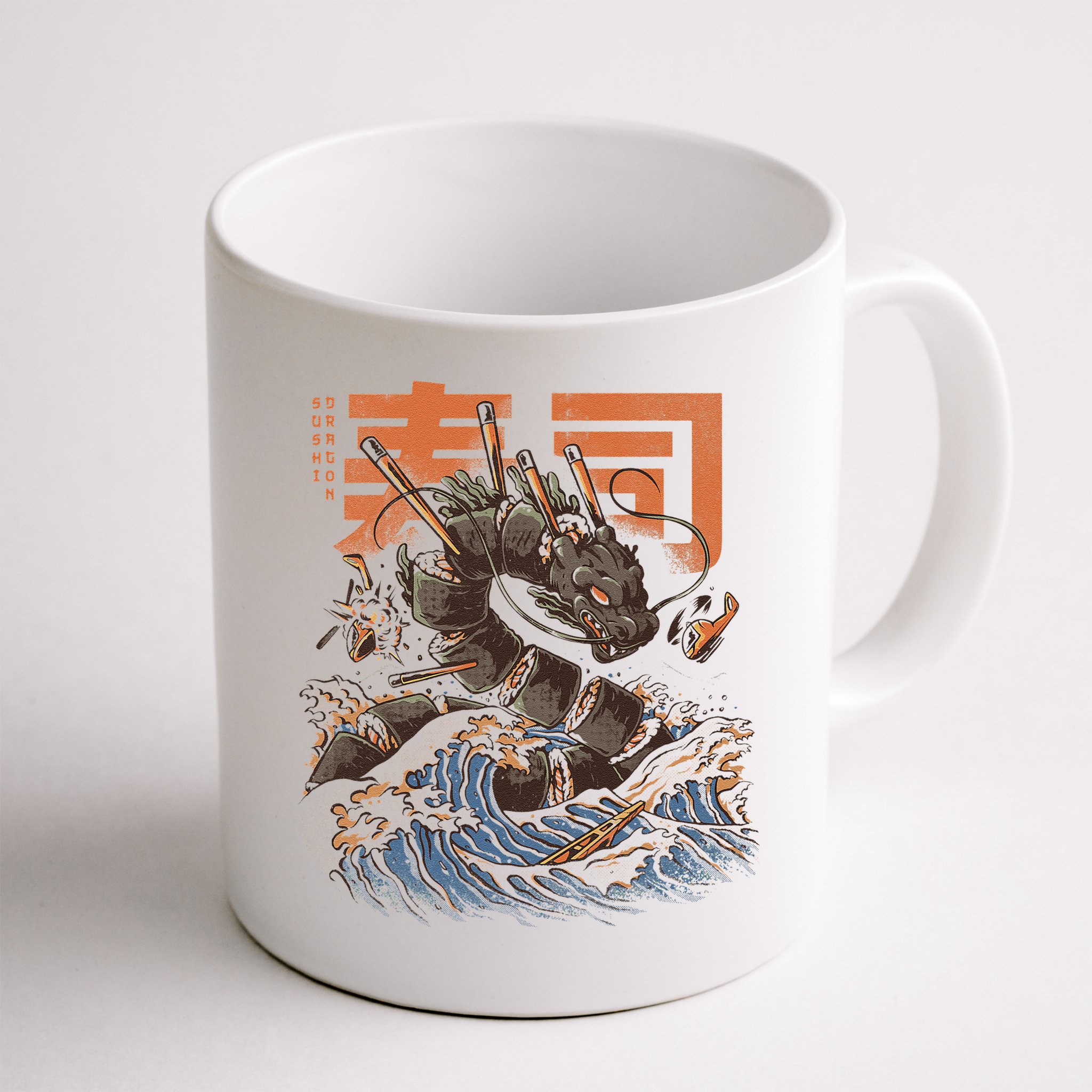 Great Sushi Dragon Japanese Food Kawaii Dragon Anime Sushi Mug
