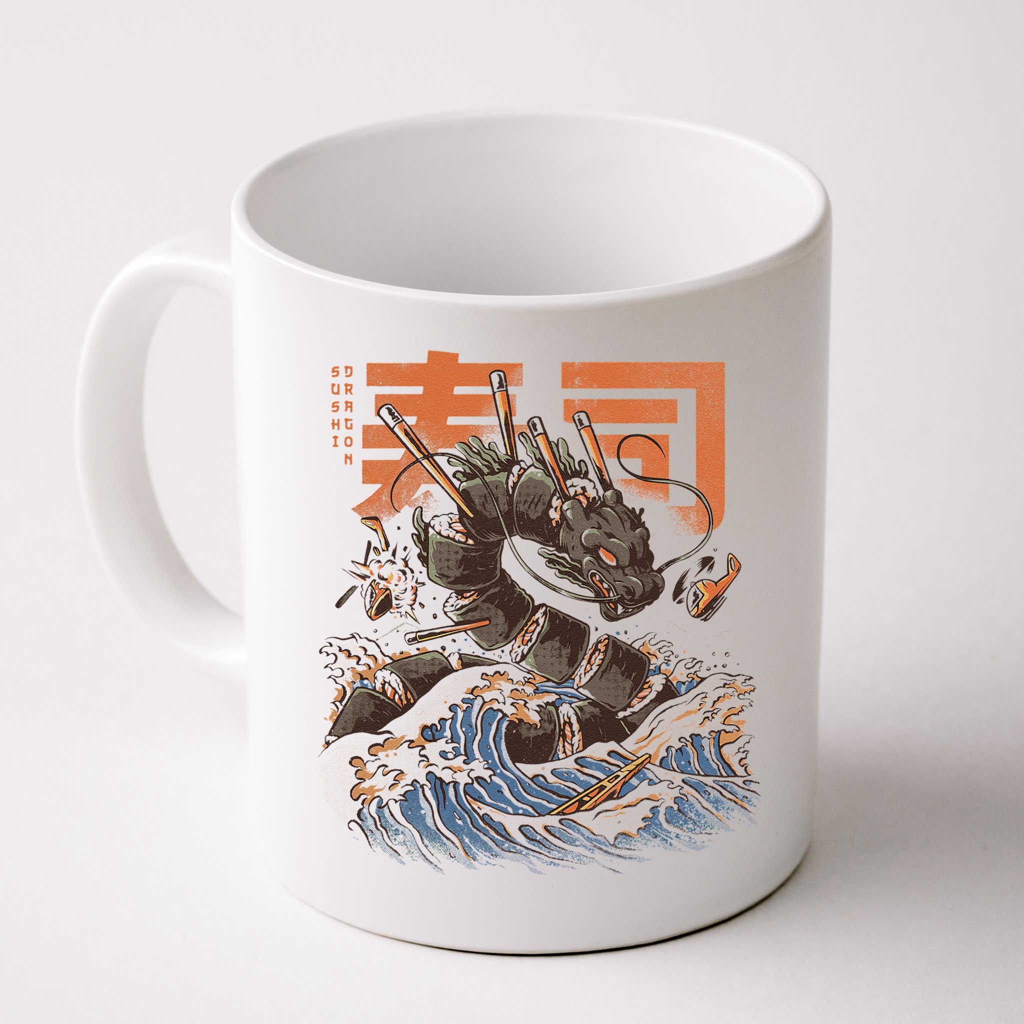 Great Sushi Dragon Japanese Food Kawaii Dragon Anime Sushi Mug