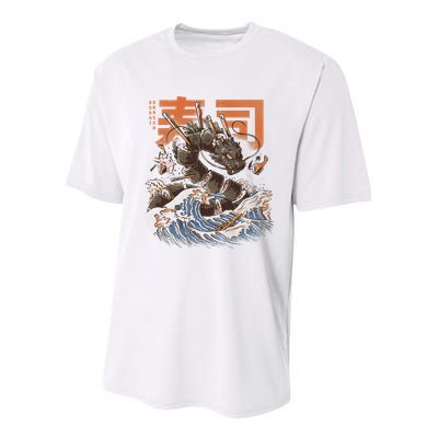 Great Sushi Dragon Japanese Food Kawaii Dragon Anime Sushi Youth Performance Sprint T-Shirt