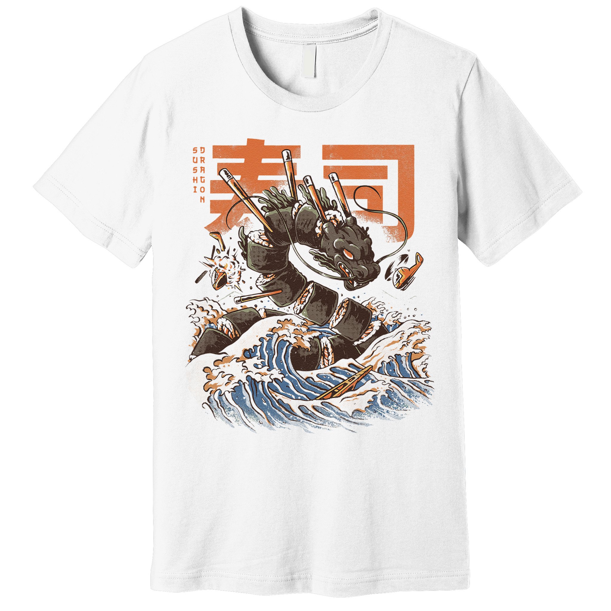 Great Sushi Dragon Japanese Food Kawaii Dragon Anime Sushi Premium T-Shirt