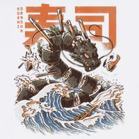 Great Sushi Dragon Japanese Food Kawaii Dragon Anime Sushi Tank Top