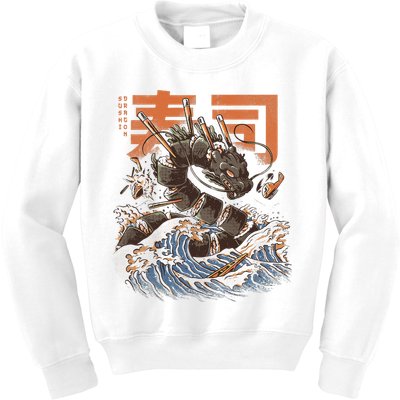 Great Sushi Dragon Japanese Food Kawaii Dragon Anime Sushi Kids Sweatshirt
