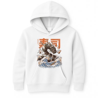 Great Sushi Dragon Japanese Food Kawaii Dragon Anime Sushi Kids Hoodie