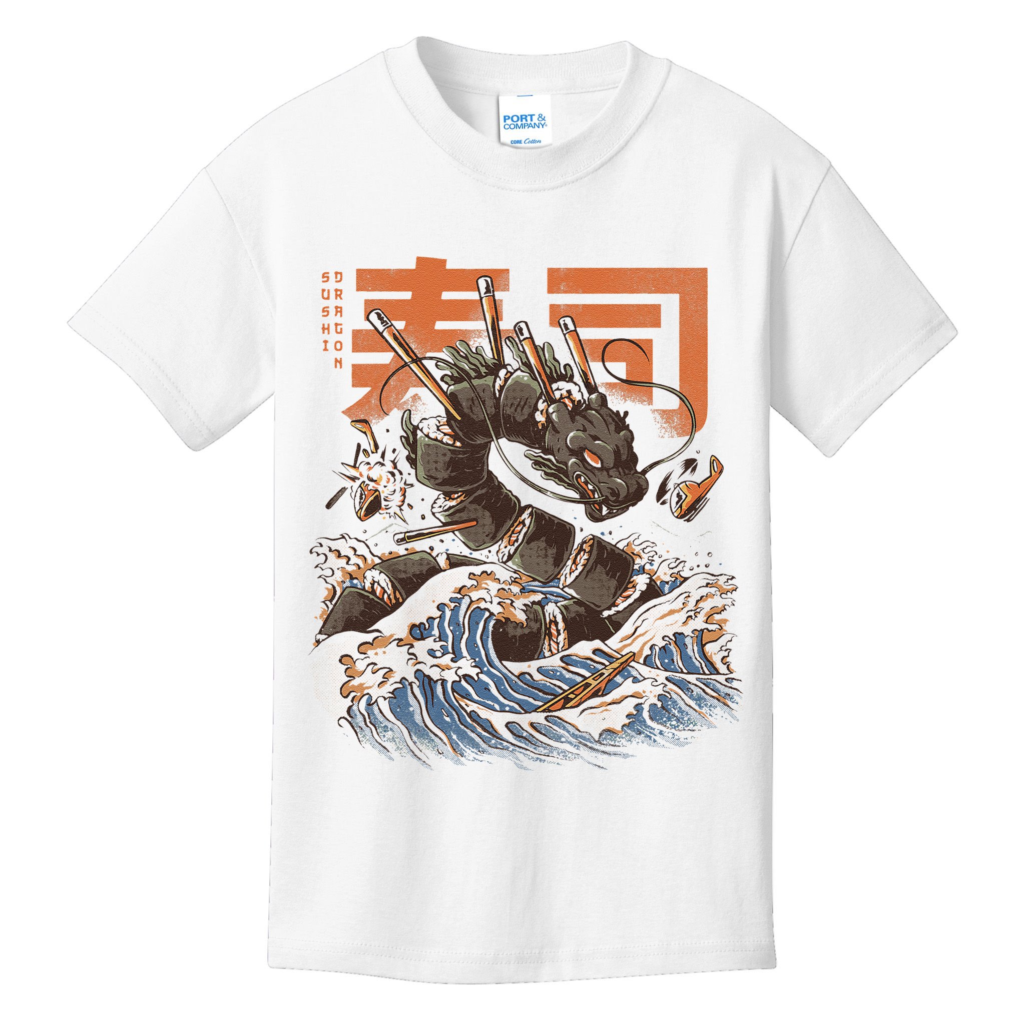 Great Sushi Dragon Japanese Food Kawaii Dragon Anime Sushi Kids T-Shirt