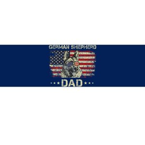 German Shepherd Dad Dog Lovers American Flag 4th Of July Bumper Sticker