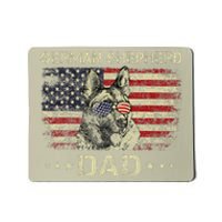 German Shepherd Dad Dog Lovers American Flag 4th Of July Mousepad