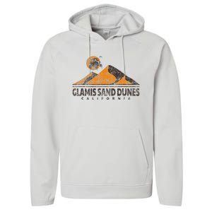 Glamis Sand Dunes California All Terrain Vehicle Atv Performance Fleece Hoodie