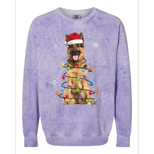 Ger Shepherd Dog Tree Christmas Sweater Xmas Dogs Gift Colorblast Crewneck Sweatshirt