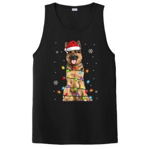 Ger Shepherd Dog Tree Christmas Sweater Xmas Dogs Gift PosiCharge Competitor Tank