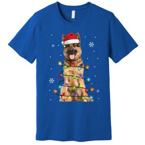 Ger Shepherd Dog Tree Christmas Sweater Xmas Dogs Gift Premium T-Shirt