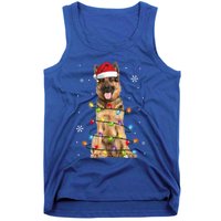 Ger Shepherd Dog Tree Christmas Sweater Xmas Dogs Gift Tank Top