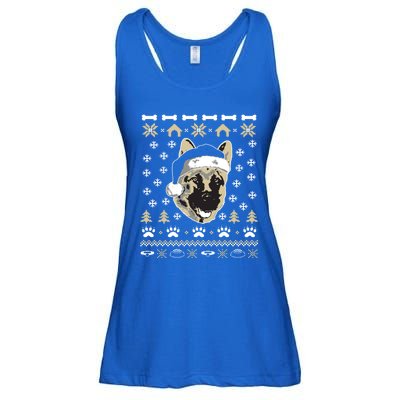 Ger Shepherd Dog Ugly Christmas Sweater Xmas Ladies Essential Flowy Tank