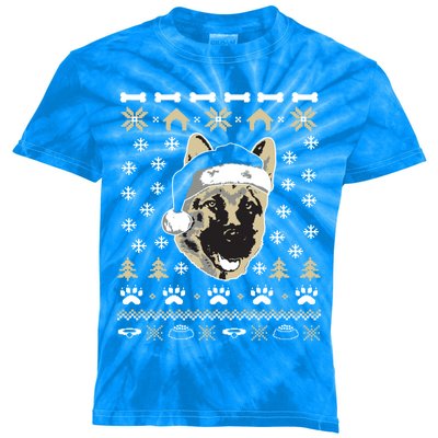 Ger Shepherd Dog Ugly Christmas Sweater Xmas Kids Tie-Dye T-Shirt