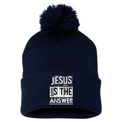 God Savior Devotee Christian Gift Jesus Pom Pom 12in Knit Beanie