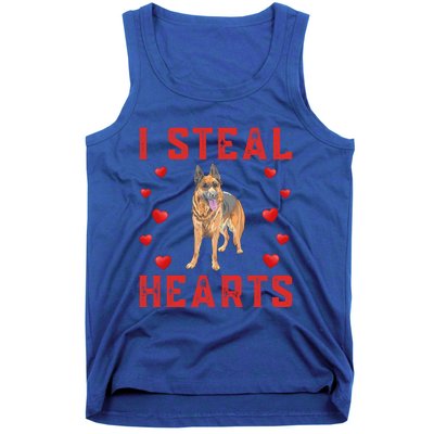 Ger Shepherd Dog Themed I Steal Hearts Cute Valentine Day Gift Tank Top