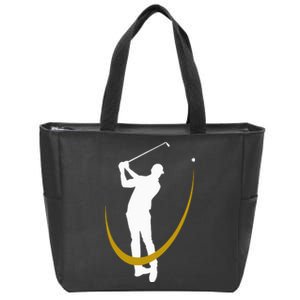 Golf Shot De Golfeur Le Golf Zip Tote Bag