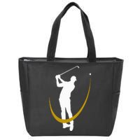 Golf Shot De Golfeur Le Golf Zip Tote Bag