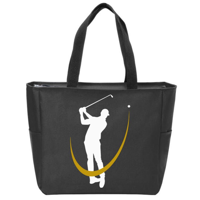 Golf Shot De Golfeur Le Golf Zip Tote Bag