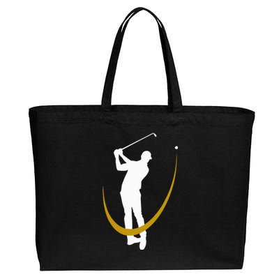 Golf Shot De Golfeur Le Golf Cotton Canvas Jumbo Tote