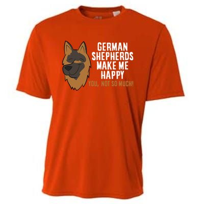 Ger Shepherd Dogs Make Me Happy Ger Shepherd Lover Great Gift Cooling Performance Crew T-Shirt