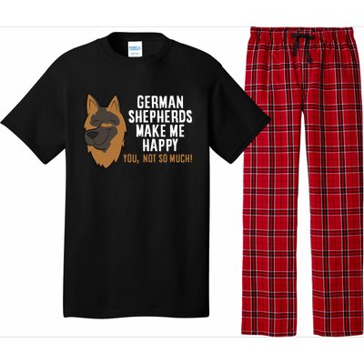 Ger Shepherd Dogs Make Me Happy Ger Shepherd Lover Great Gift Pajama Set