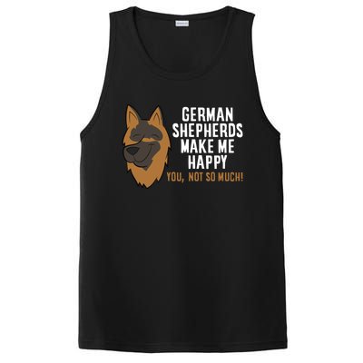 Ger Shepherd Dogs Make Me Happy Ger Shepherd Lover Great Gift PosiCharge Competitor Tank