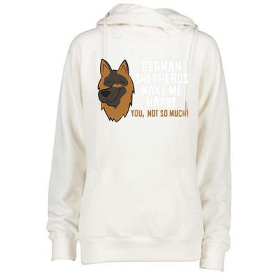 Ger Shepherd Dogs Make Me Happy Ger Shepherd Lover Great Gift Womens Funnel Neck Pullover Hood