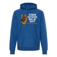 Ger Shepherd Dogs Make Me Happy Ger Shepherd Lover Great Gift Premium Hoodie