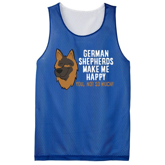 Ger Shepherd Dogs Make Me Happy Ger Shepherd Lover Great Gift Mesh Reversible Basketball Jersey Tank