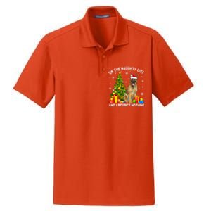 Ger Shepherd Dog Xmas Naughty List And I Regret Nothing Gift Dry Zone Grid Polo