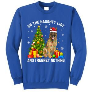 Ger Shepherd Dog Xmas Naughty List And I Regret Nothing Gift Sweatshirt