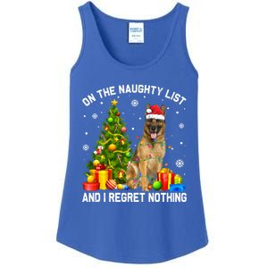 Ger Shepherd Dog Xmas Naughty List And I Regret Nothing Gift Ladies Essential Tank