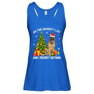 Ger Shepherd Dog Xmas Naughty List And I Regret Nothing Gift Ladies Essential Flowy Tank