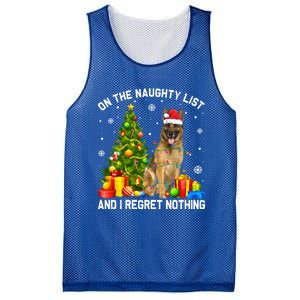 Ger Shepherd Dog Xmas Naughty List And I Regret Nothing Gift Mesh Reversible Basketball Jersey Tank