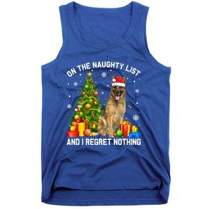 Ger Shepherd Dog Xmas Naughty List And I Regret Nothing Gift Tank Top