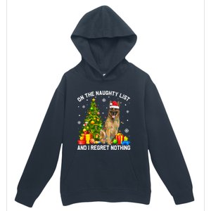 Ger Shepherd Dog Xmas Naughty List And I Regret Nothing Gift Urban Pullover Hoodie