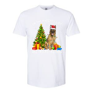 Ger Shepherd Dog Xmas Naughty List And I Regret Nothing Gift Softstyle CVC T-Shirt