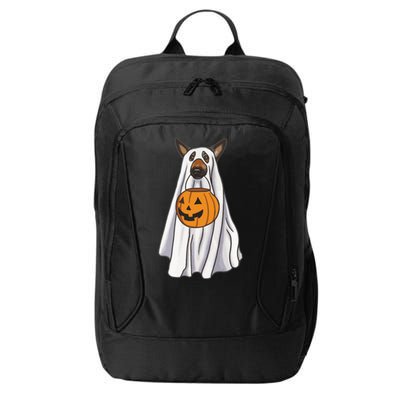 Ger Shepherd Dog Ghost Funny Halloween Pumpkin Dog Lover Gift City Backpack