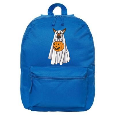 Ger Shepherd Dog Ghost Funny Halloween Pumpkin Dog Lover Gift 16 in Basic Backpack