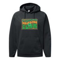 Groovy St.patrick's Day Drinking Team Performance Fleece Hoodie