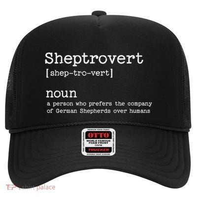German Shepherd Dog High Crown Mesh Back Trucker Hat
