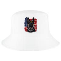 German Shepherd Dog USA Flag Cool Comfort Performance Bucket Hat