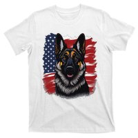 German Shepherd Dog USA Flag T-Shirt