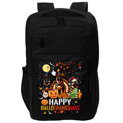 German Shepherd Dog Happy Halloween Thanksgiving Christmas Long Sleeve Impact Tech Backpack