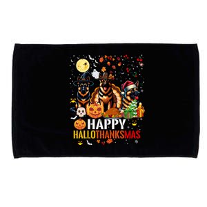 German Shepherd Dog Happy Halloween Thanksgiving Christmas Long Sleeve Microfiber Hand Towel