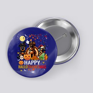 German Shepherd Dog Happy Halloween Thanksgiving Christmas Long Sleeve Button