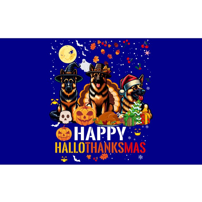 German Shepherd Dog Happy Halloween Thanksgiving Christmas Long Sleeve Bumper Sticker