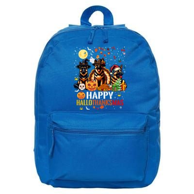 German Shepherd Dog Happy Halloween Thanksgiving Christmas Long Sleeve 16 in Basic Backpack