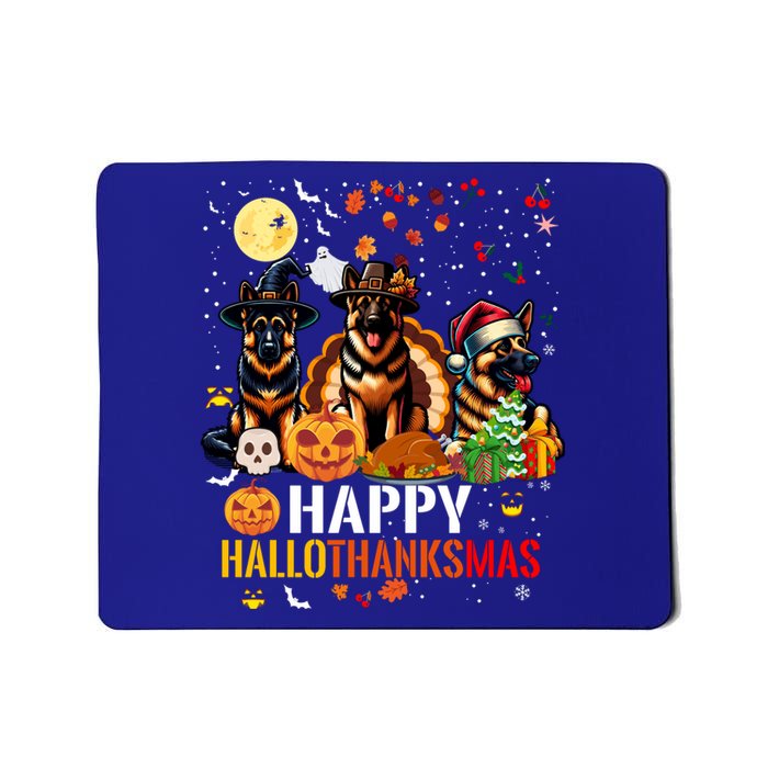 German Shepherd Dog Happy Halloween Thanksgiving Christmas Long Sleeve Mousepad